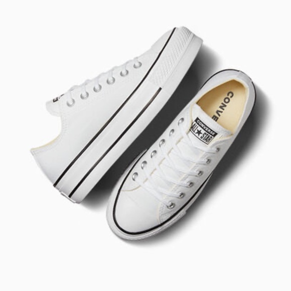 Chuck Taylor All Star Lift Platform Sneakers White/Black/White NWT New In Box - Picture 1 of 12